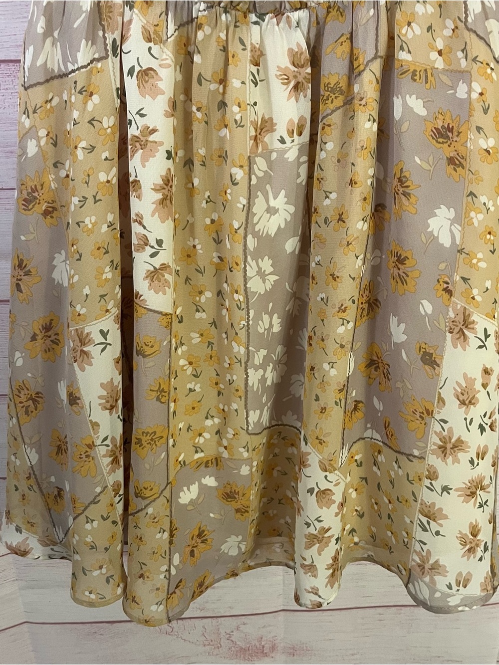 Hello Molly Floral Shoulder Tie Mini Dress Size 4 - Picture 6 of 8